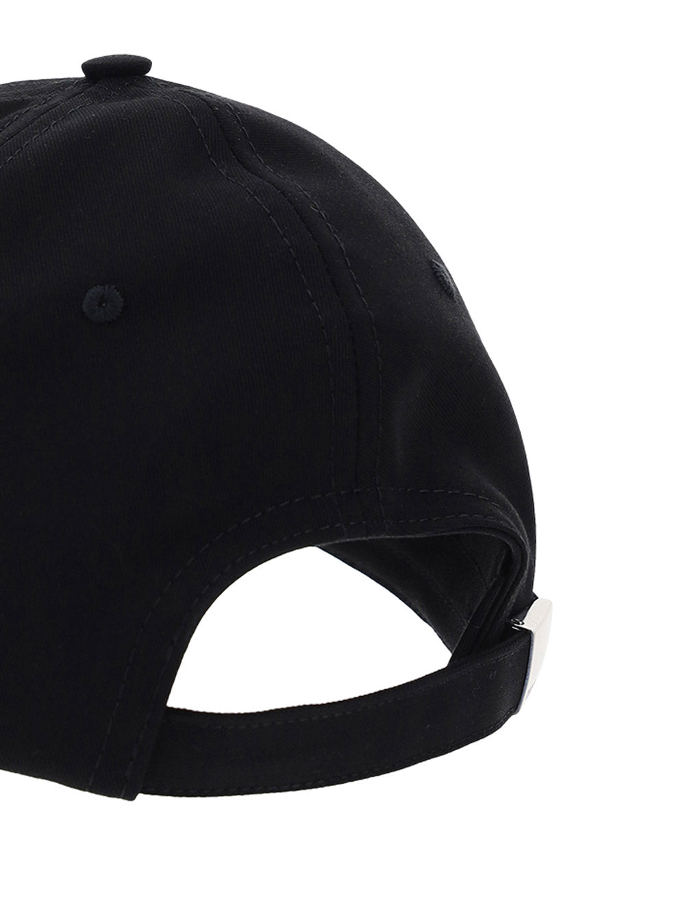 Monogram Motif Cotton Gabardine Baseball Cap - Black