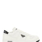 Logo Leather Sneakers - White