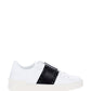 Rockstud Untitled Sneakers in Calfskin Leather with Tonal Stude - White/Black