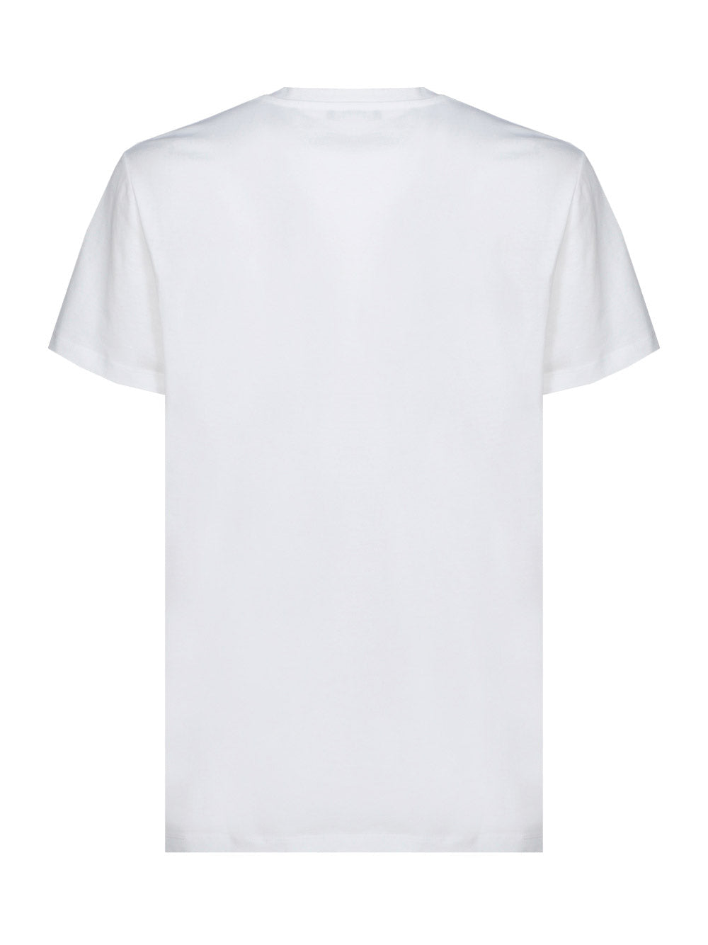 Cotton T-shirt With Paris Logo Print - White / Gold