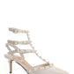 Rockstud  Pumps with Tonal Studs - White