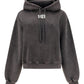 Puff Logo Hoodie in Terry - Grey