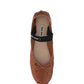 Satin Ballerinas - Cocoa Brown