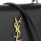 Sunset Chain Bag In Smooth Leather - Black