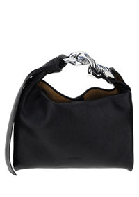 Small Chain Hobo Shoulder Bag - Black