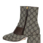 Gucci Blondie Ankle Boot - Beige/Ebony/Brown.