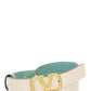 Reversible Vlogo Signature Belt In Shiny And Metallic Calfskin 20MM - White / Mint