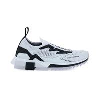 Stretch Mesh Sorrento Sneakers with Logo - White / Black