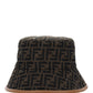 FF Fabric Bucket Hat - Brown
