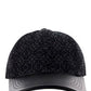 Anagram Cap In Jacquard and Calfskin - Anthracite / Black