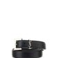 Narrow Leather Belt with a Square Buckle With the YSL Logo - Black.