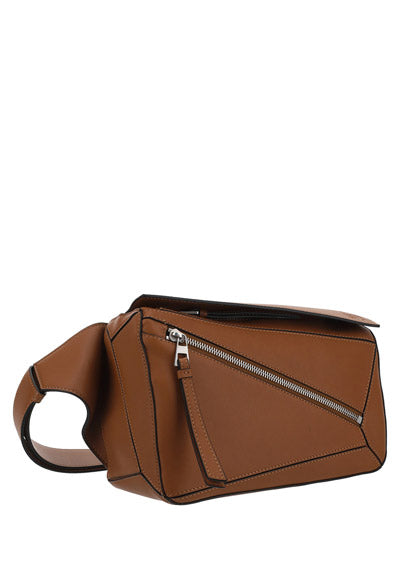 Small Puzzle Bumbag in Classic Calfskin - Tan