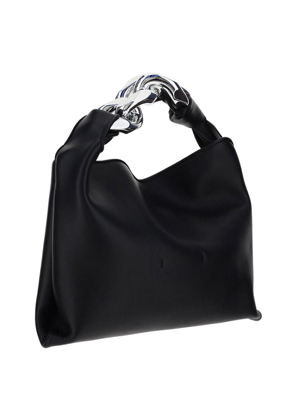 Small Chain Hobo Shoulder Bag - Black