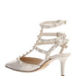 Rockstud  Pumps with Tonal Studs - White