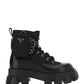Men's Monolith Brushed Leather & Nylon Combat Boots - Black