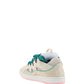 Leather Curb Sneakers - Pink / Turquoise