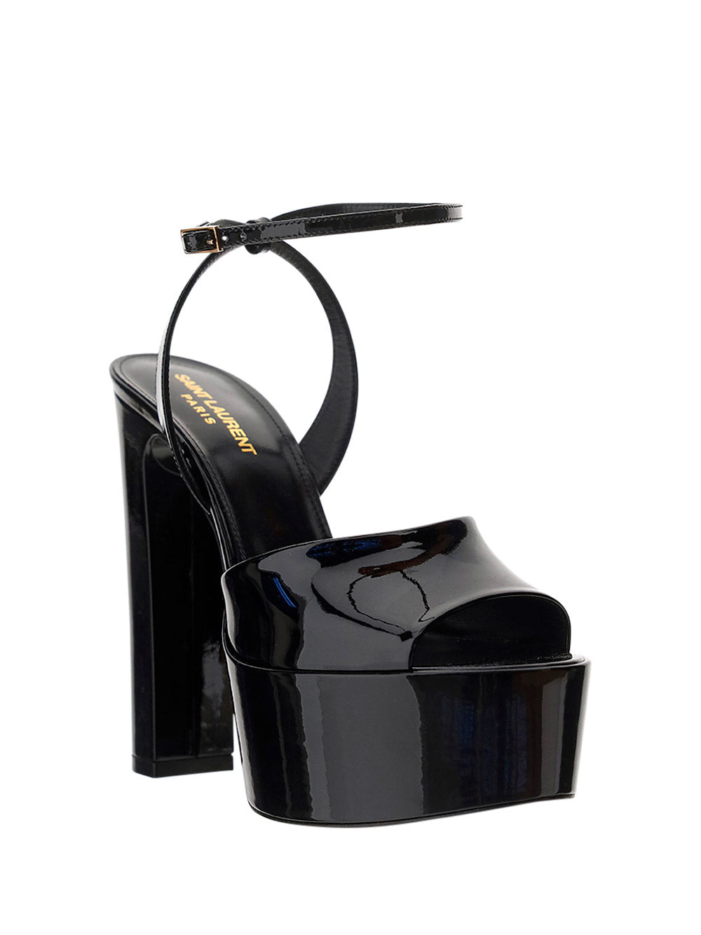 Jodie Platform Sandals In Patent Leather - Black