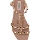Rockstud Flat Rubber Sandals - Poudre