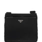 Re-Nylon and Saffiano Shoulder Bag - Black