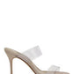 Scolto PVC Open Toe Mules - Beige.