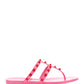 Rockstud Flat Rubber Sandal - Pink.