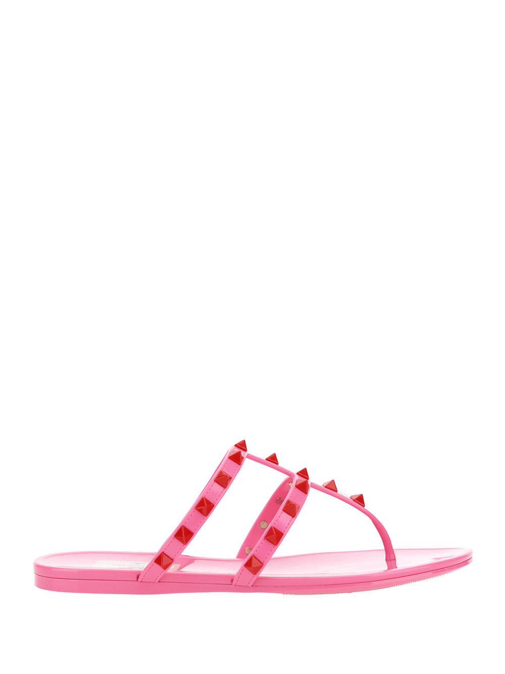 Rockstud Flat Rubber Sandal - Pink.