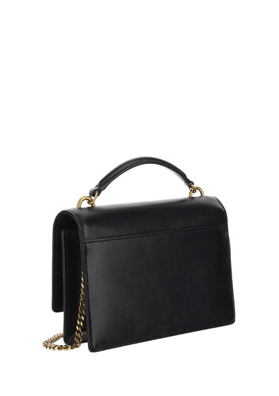 Sunset Chain Bag In Smooth Leather - Black