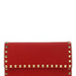 Rockstud Grainy Calfskin Chain Pouch - Red