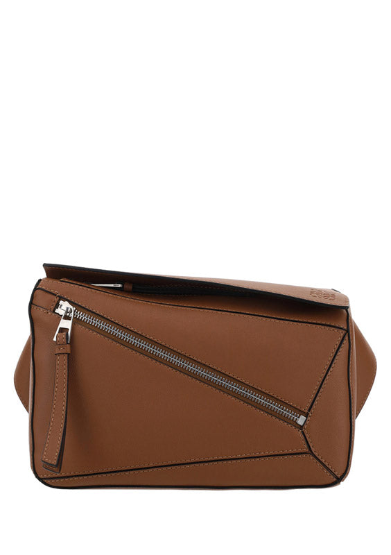 Small Puzzle Bumbag in Classic Calfskin - Tan