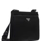 Re-Nylon and Saffiano Shoulder Bag - Black