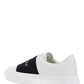 Sneakers In Leather With Givenchy Webbing - Black / White