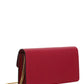 Vlogo Signature Grainy Calfskin Wallet With Chain - Blossom