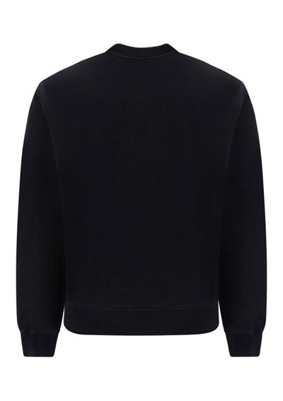 Helvetica Logo Slim Crewneck - Black