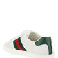 Ace Leather Sneakers - White / Green