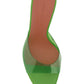 Lupita Glass 70mm PVC Mules - Green
