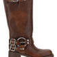 Buckled Knee-high Boots - Brown