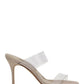 Scolto PVC Open Toe Mules - Beige.