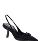 Re-Nylon Slingback Pumps - Black