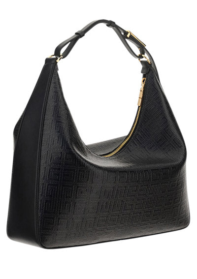Moon Cut Out bag in 4G Coated Canvas - Black
