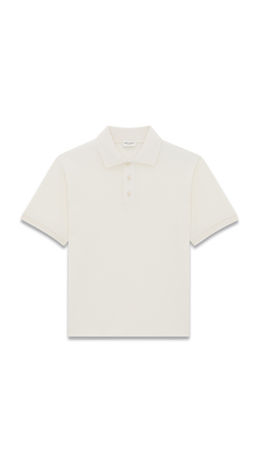 Cassandre Polo Shirt in Cotton Piqué - White