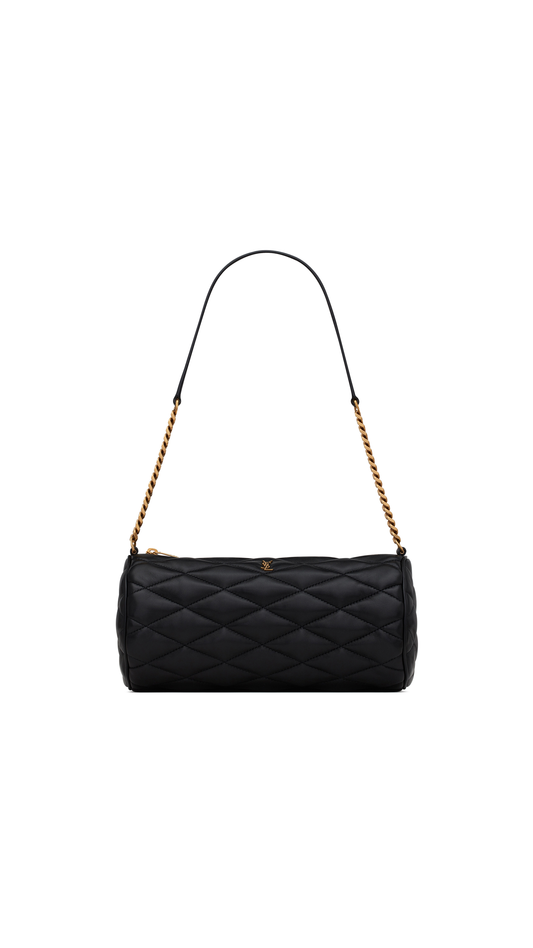 Sade Small Tube Bag in Quilted Lambskin - Noir