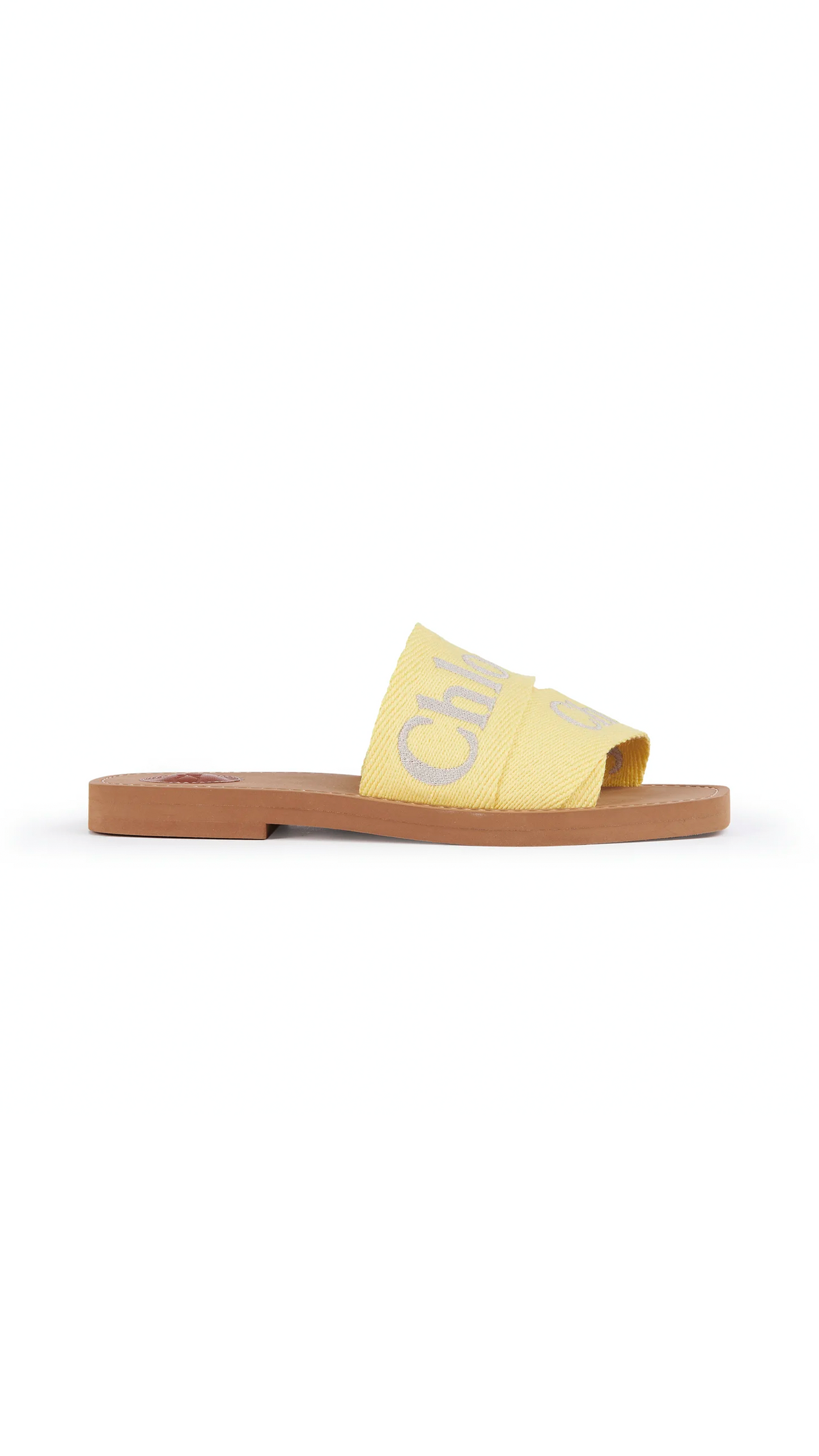 Woody Flat Mule - Yellow & Beige