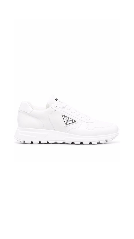 Prada PRAX 01 Re-Nylon and Brushed Leather Sneakers - White