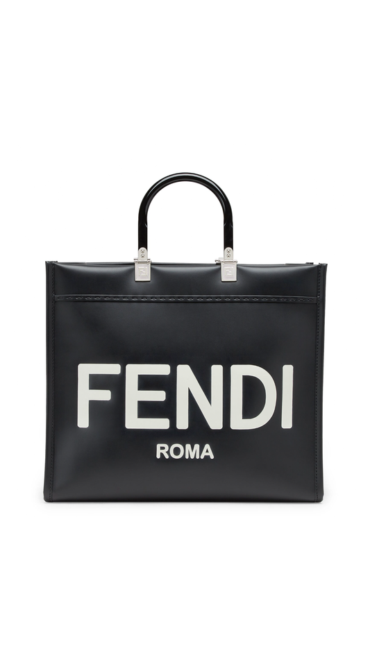 Fendi Sunshine Medium Tote - Black/White