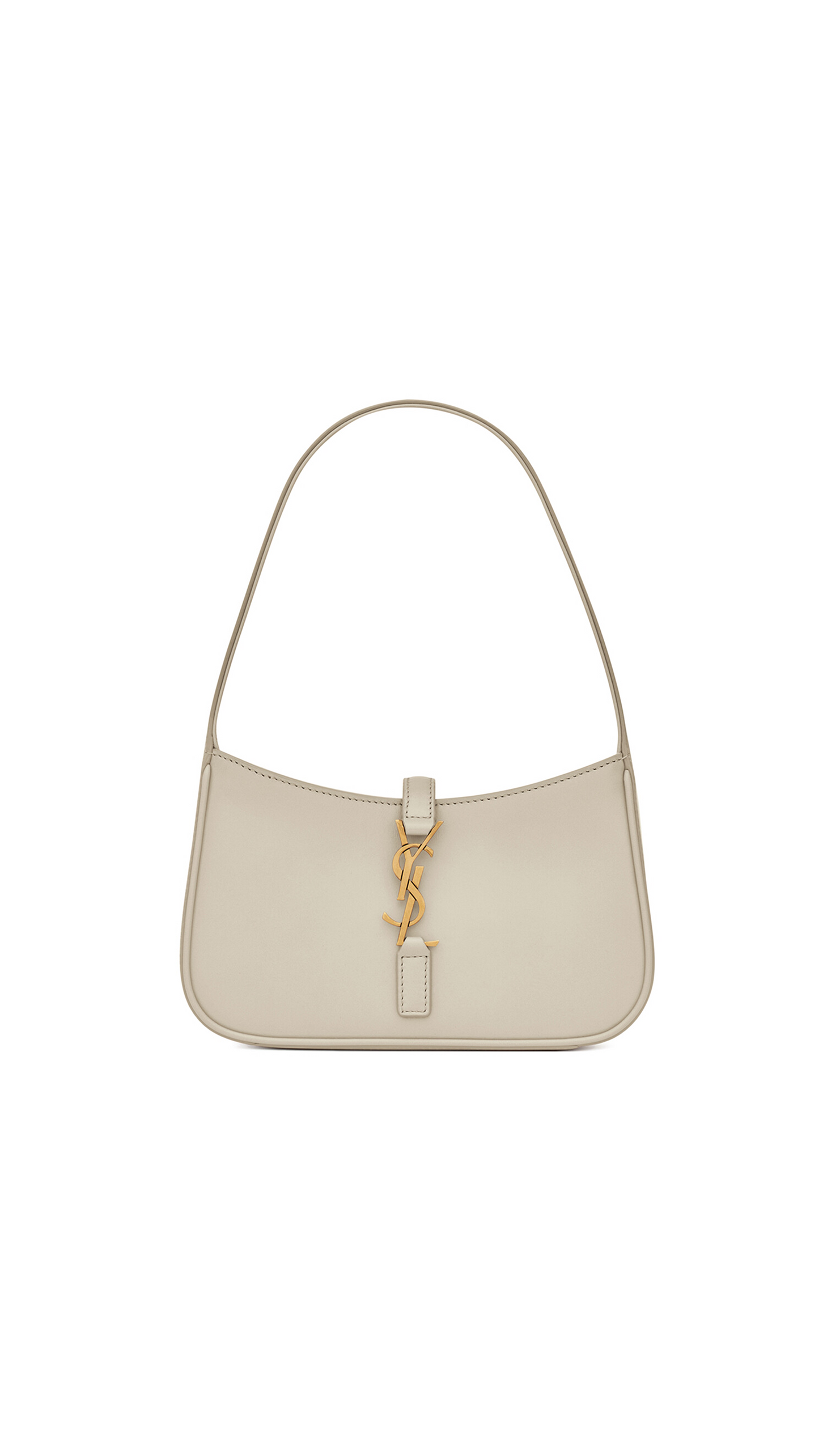 Le 5 à 7 Mini Hobo Bag in Smooth Leather - Blanc Vintage