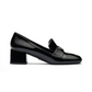Patent leather Heeled Loafers - Black