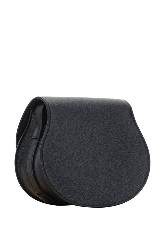 Marcie Small Saddle Bag - Black