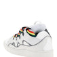 Leather Curb Sneakers - White