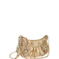 Le Cagole Mini Purse With Chain Metallized With Rhinestones - Golden