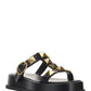 Roman Stud Flatform Sandals - Black
